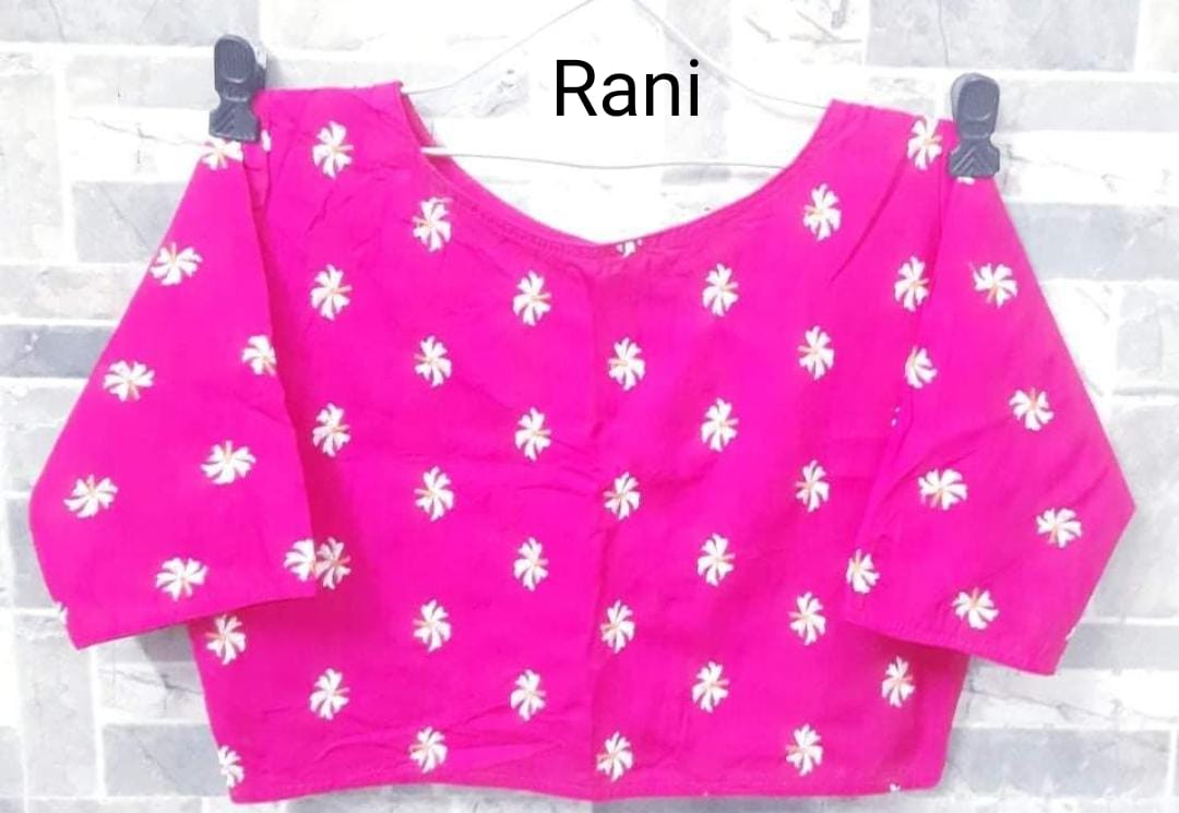 Malai cotton boatneck ready made blouse