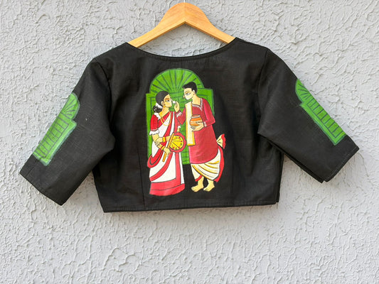 Cotton handpainted designer blouse