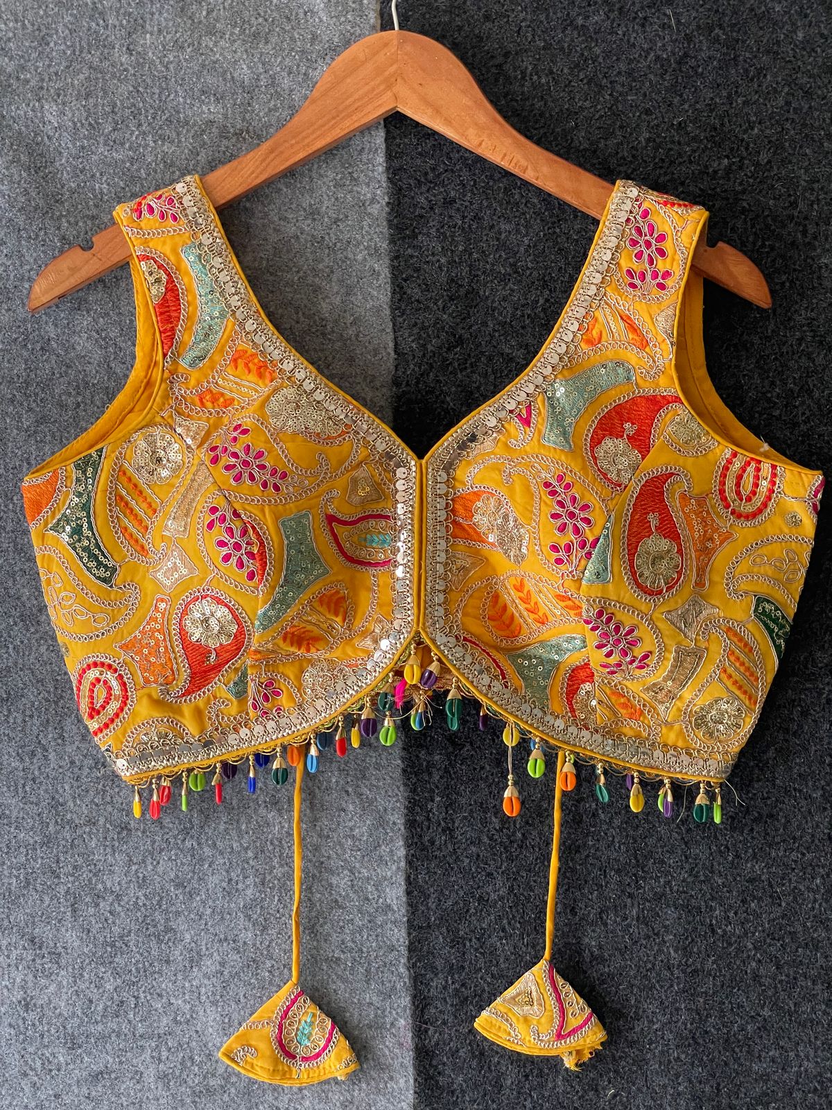 Heavy Pure Viscose Thread Embroidery Work - Premium Readymade Blouse