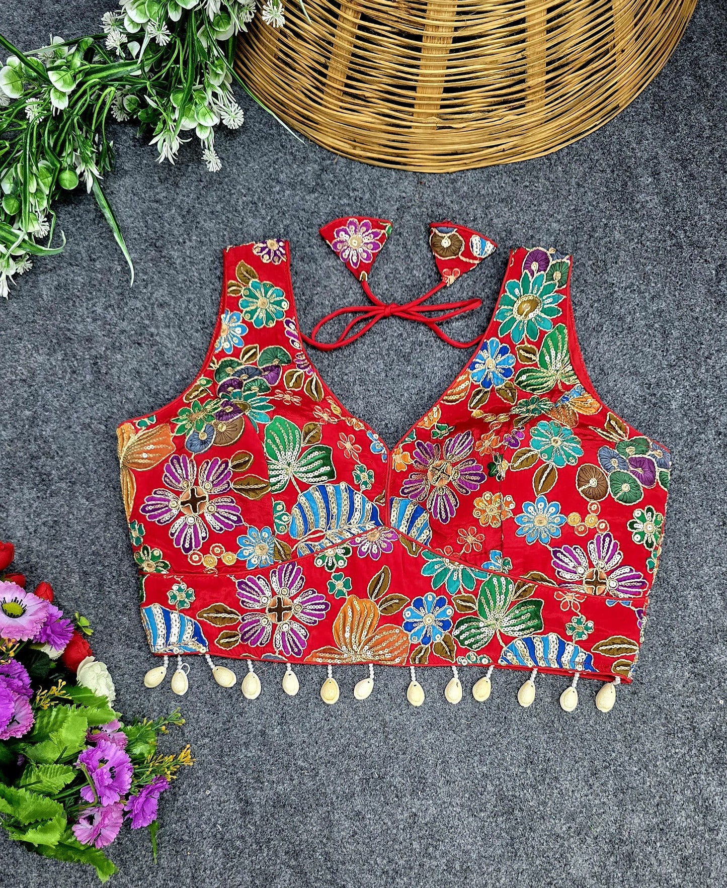 Party wear handwork ready made blouse