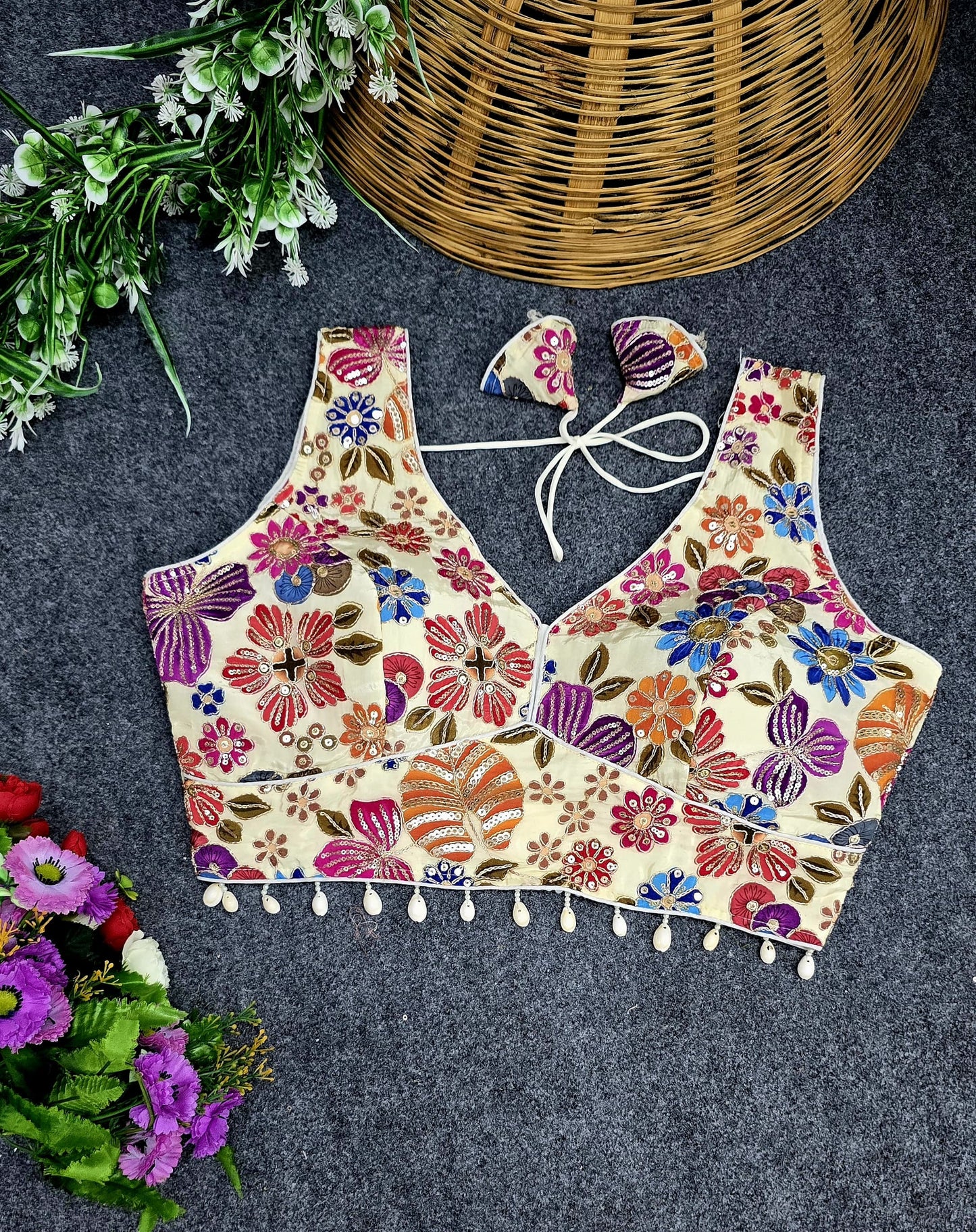 Party wear handwork ready made blouse