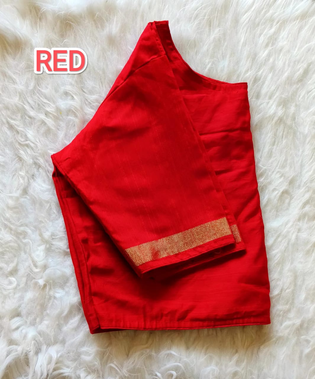 Ghicha silk boat neck ready made blouses