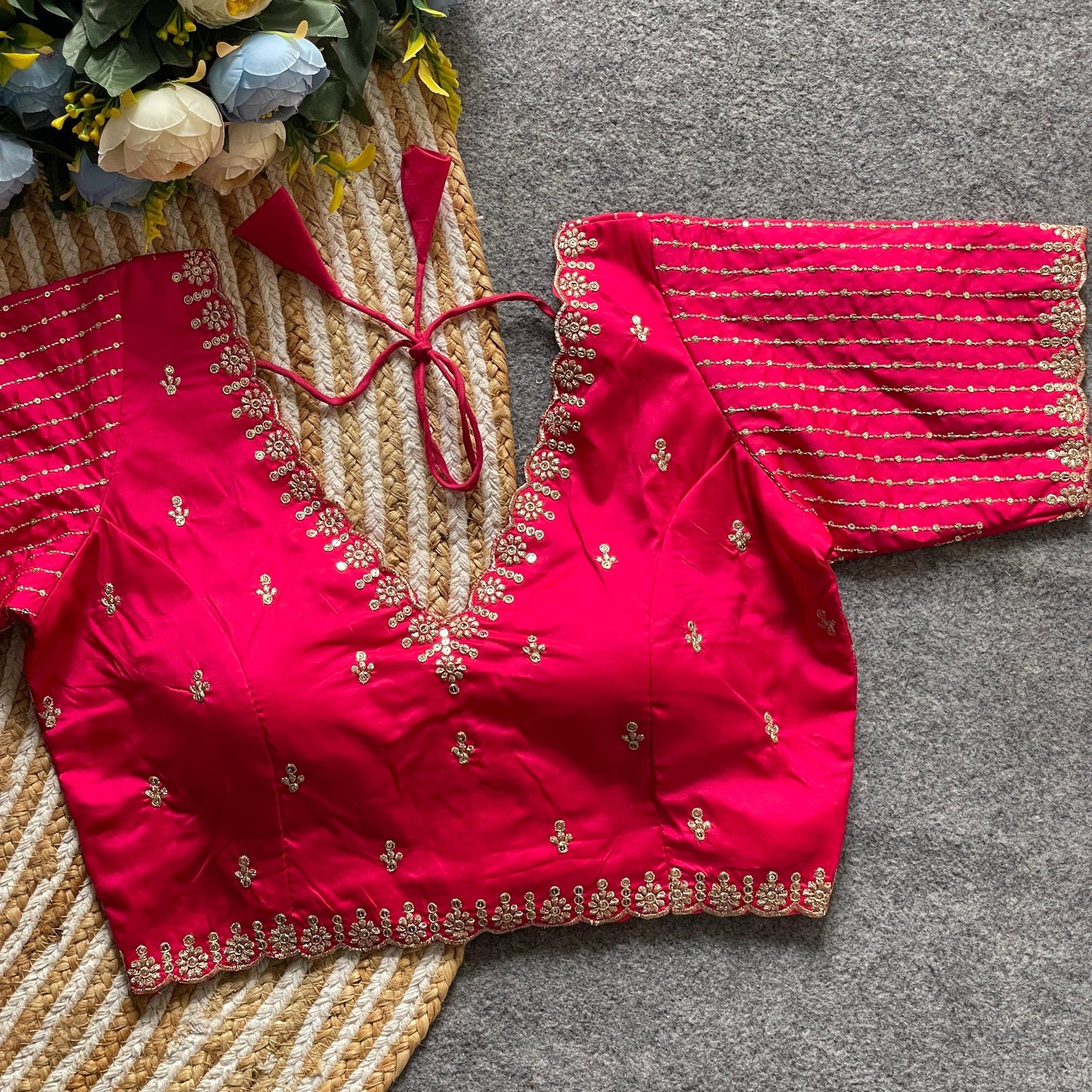 Banarasi silk ready made blouse