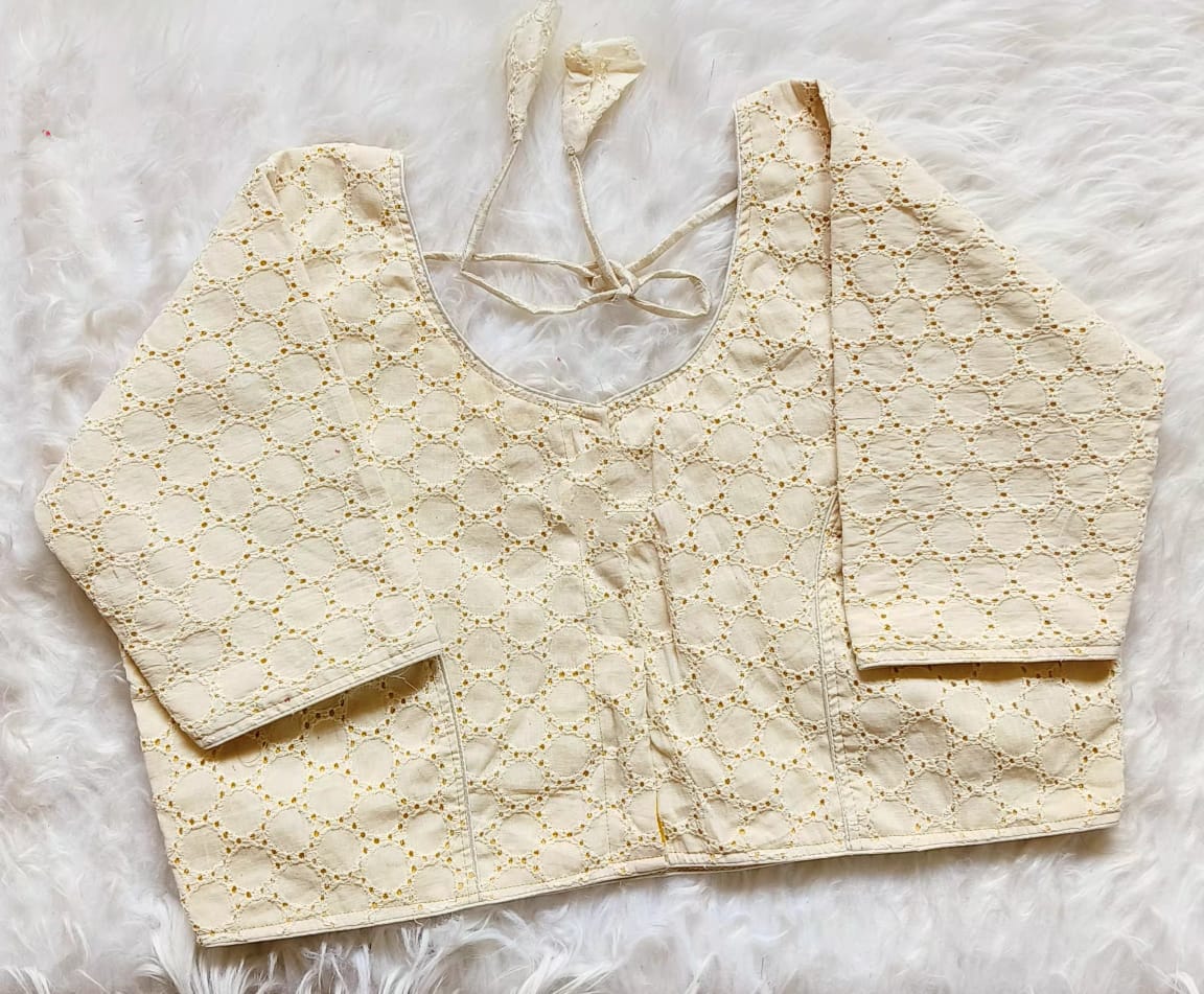 Hakoba round neck ready made blouses