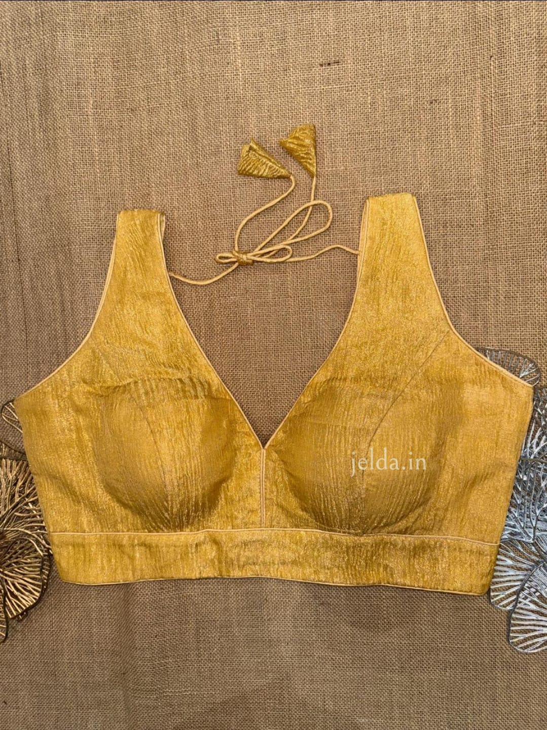 Premium Plain Sleeveless V Neck Blouses – Silk Fabric