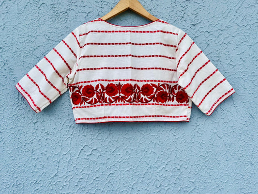 Cotton printed designer blouse