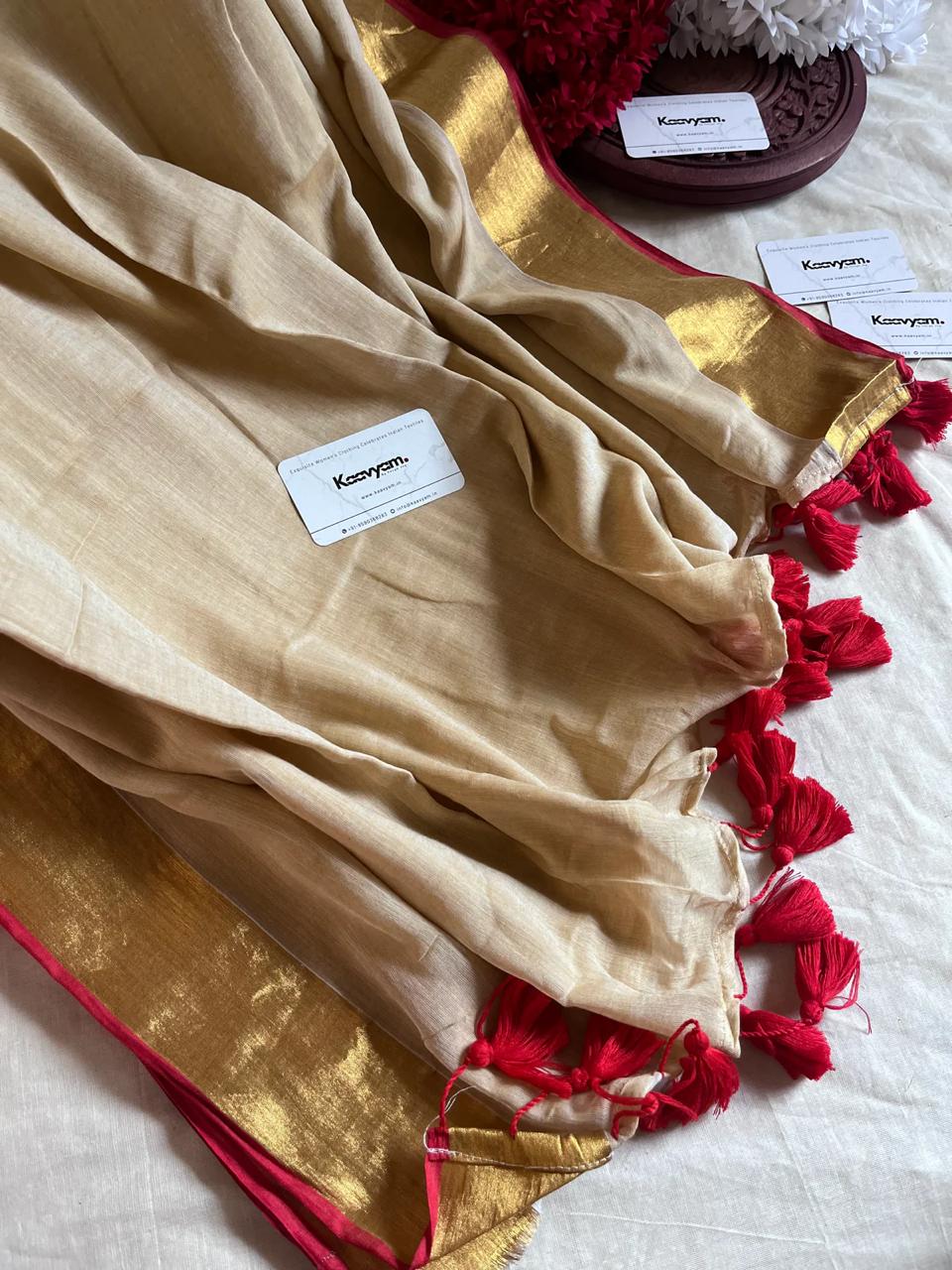 Pure Mul Mul cotton by cotton saree