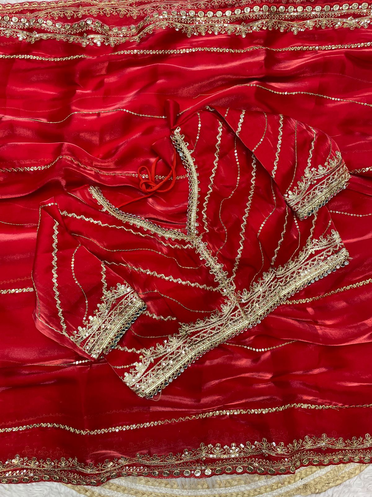 Pure Zimmy Choo Satin Saree