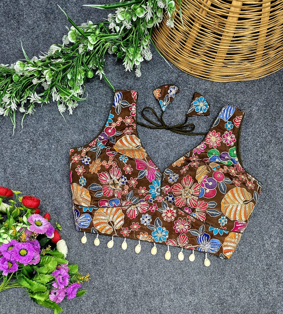 Party wear handwork ready made blouse