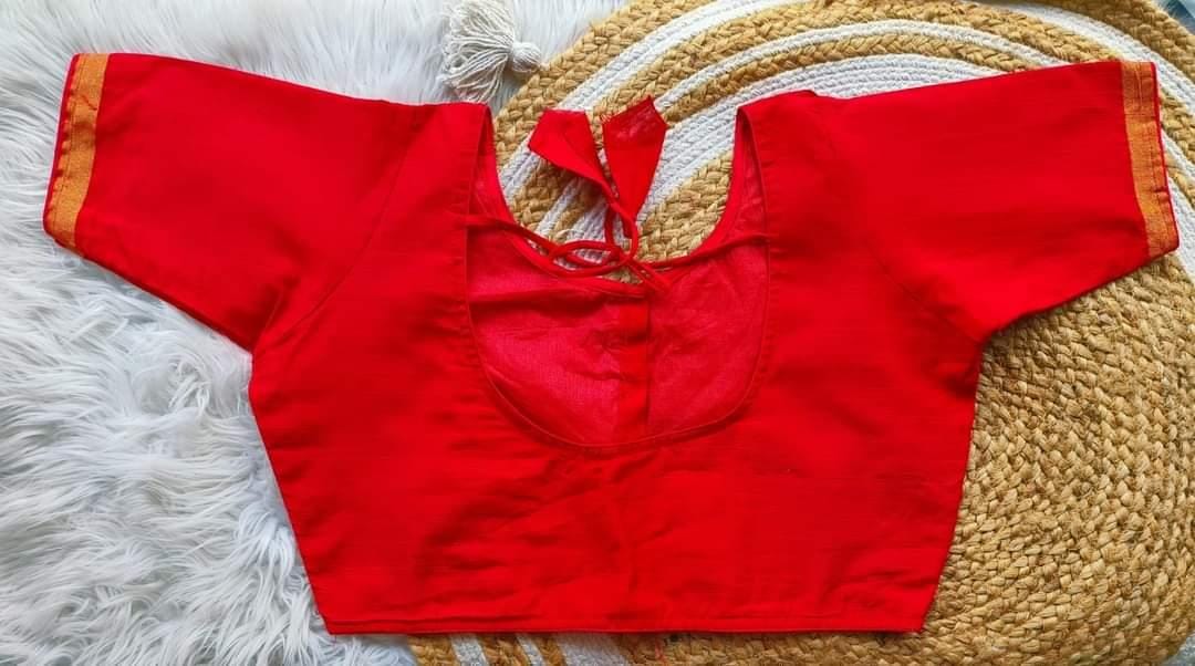 Ghicha silk round neck ready made blouses