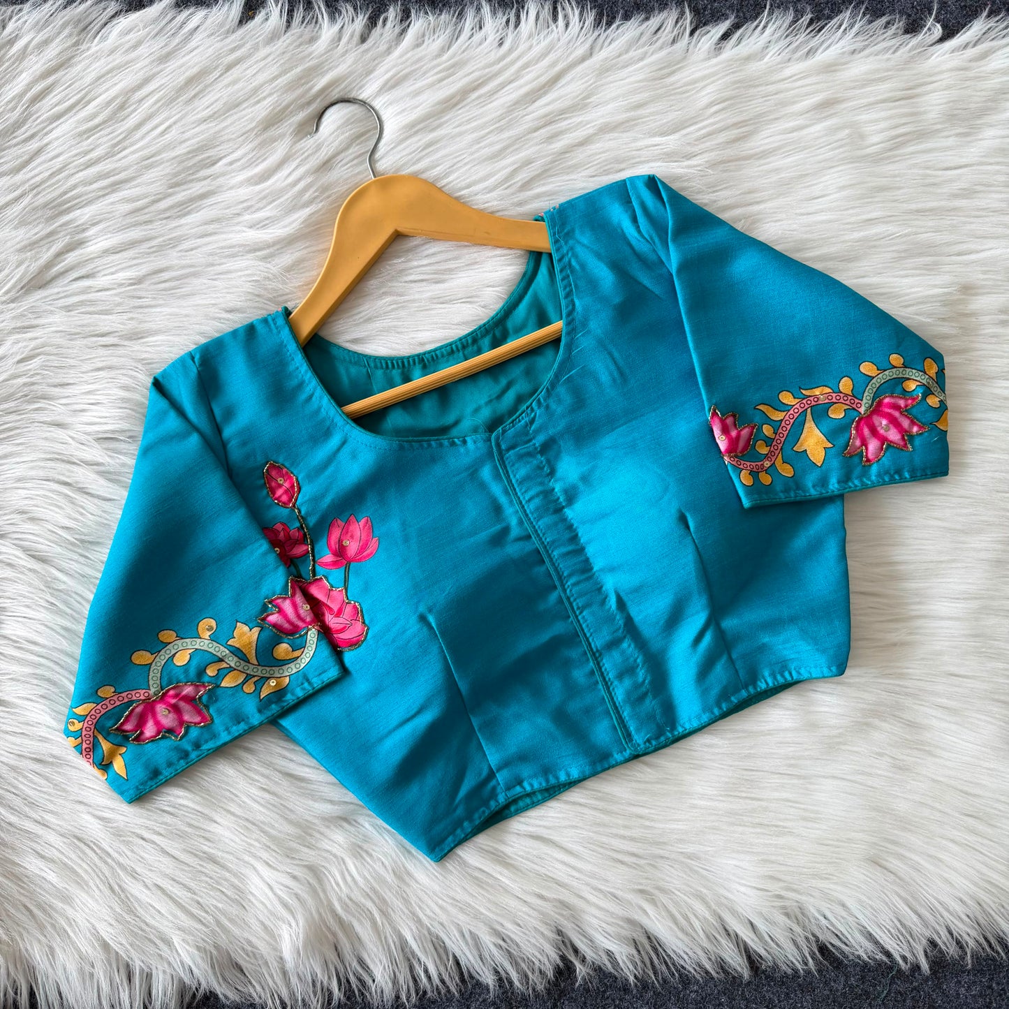 Soft cotton silk ready made blouse