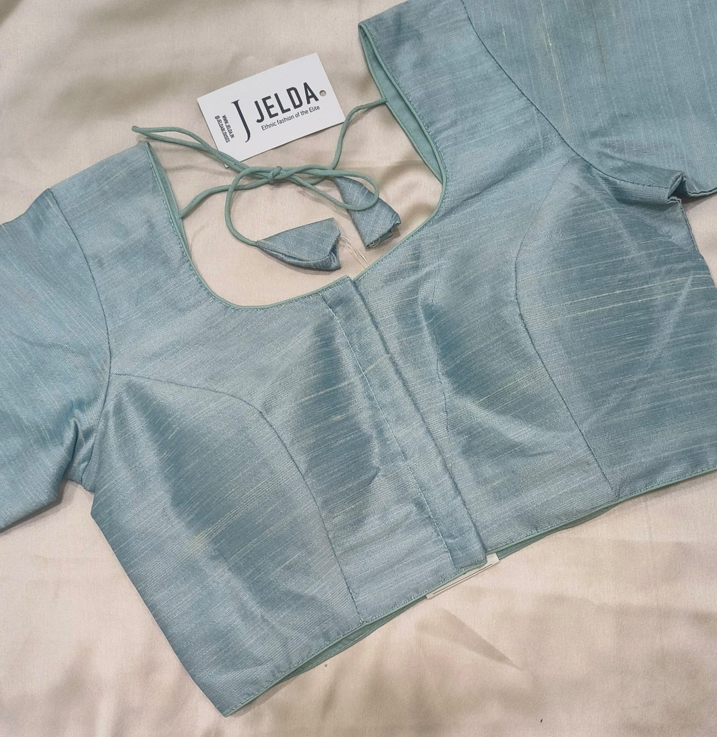 Plain silk ice blue Ready made Blouse