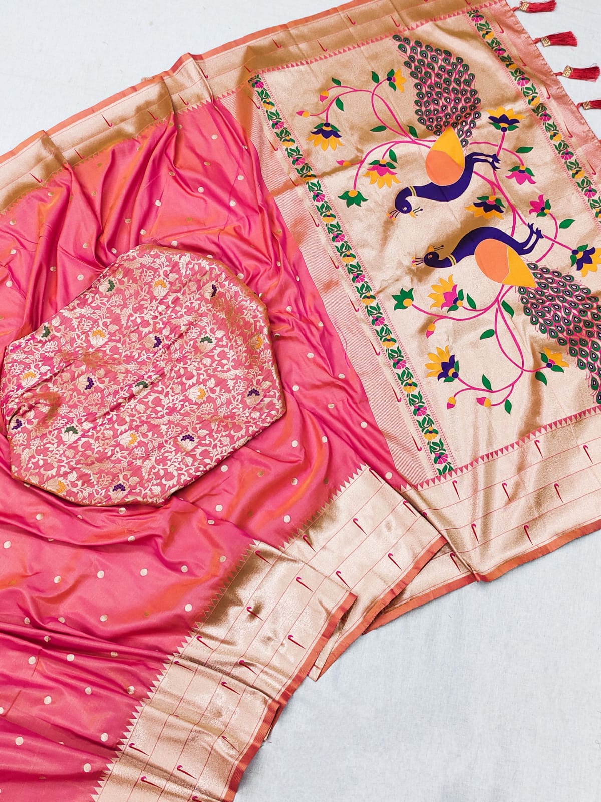 Soft Paithani silk saree
