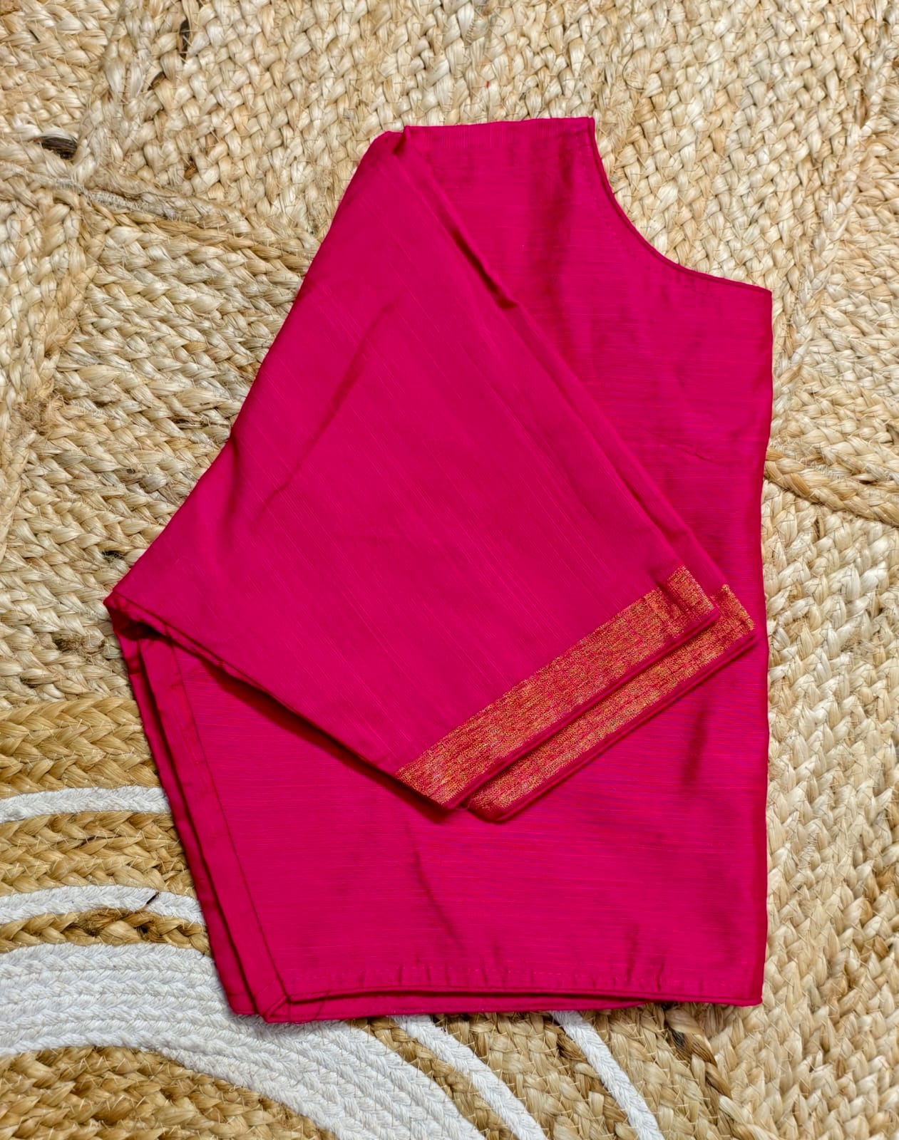 Ghicha silk boat neck ready made blouses