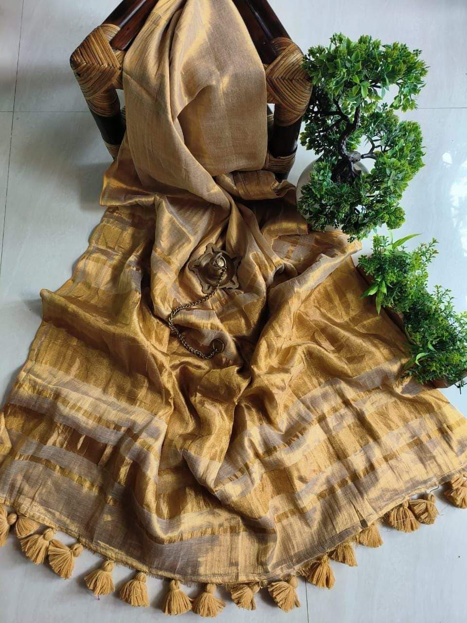 Pure Tissue by Linen saree