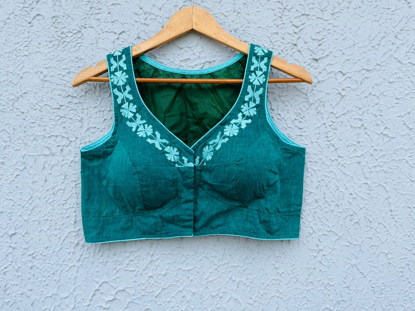 Cotton Embroidery Sleeveless - Premium Designer Blouse