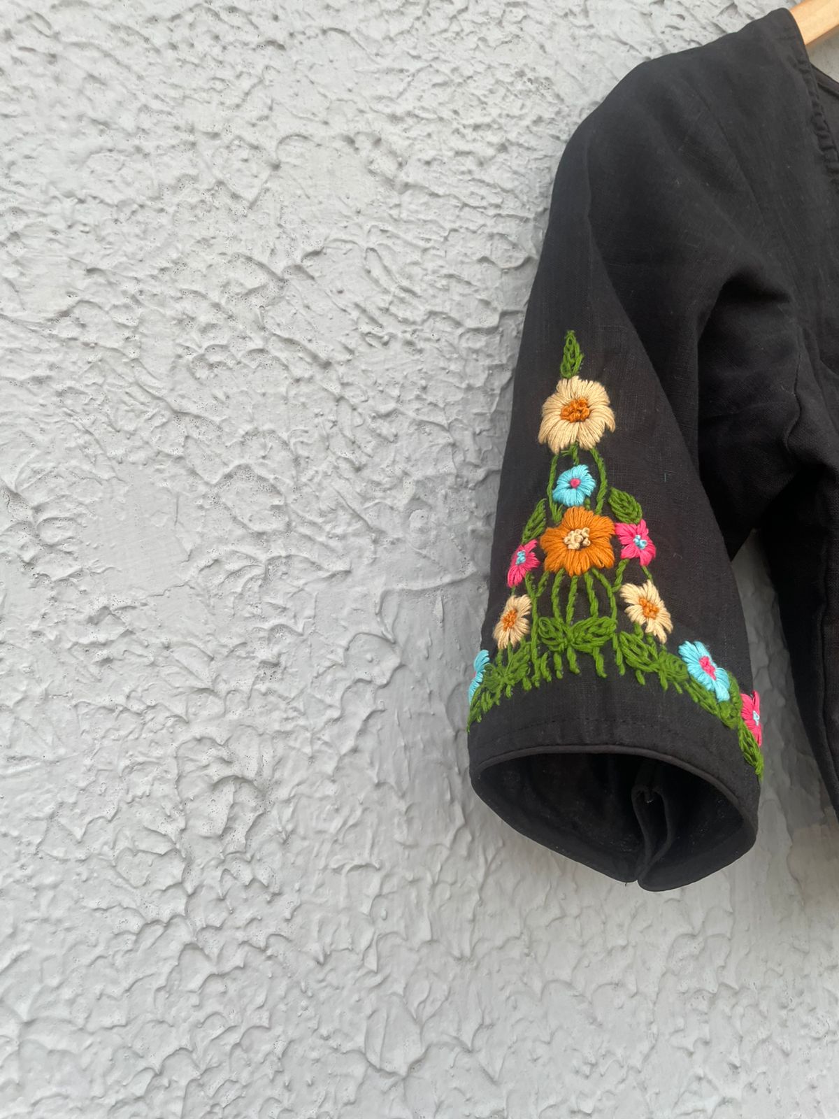 Cotton hand embroidered designer blouse