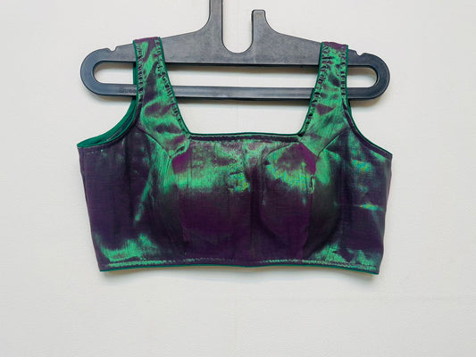 Satin Silk Sleeveless - Premium Designer Blouse