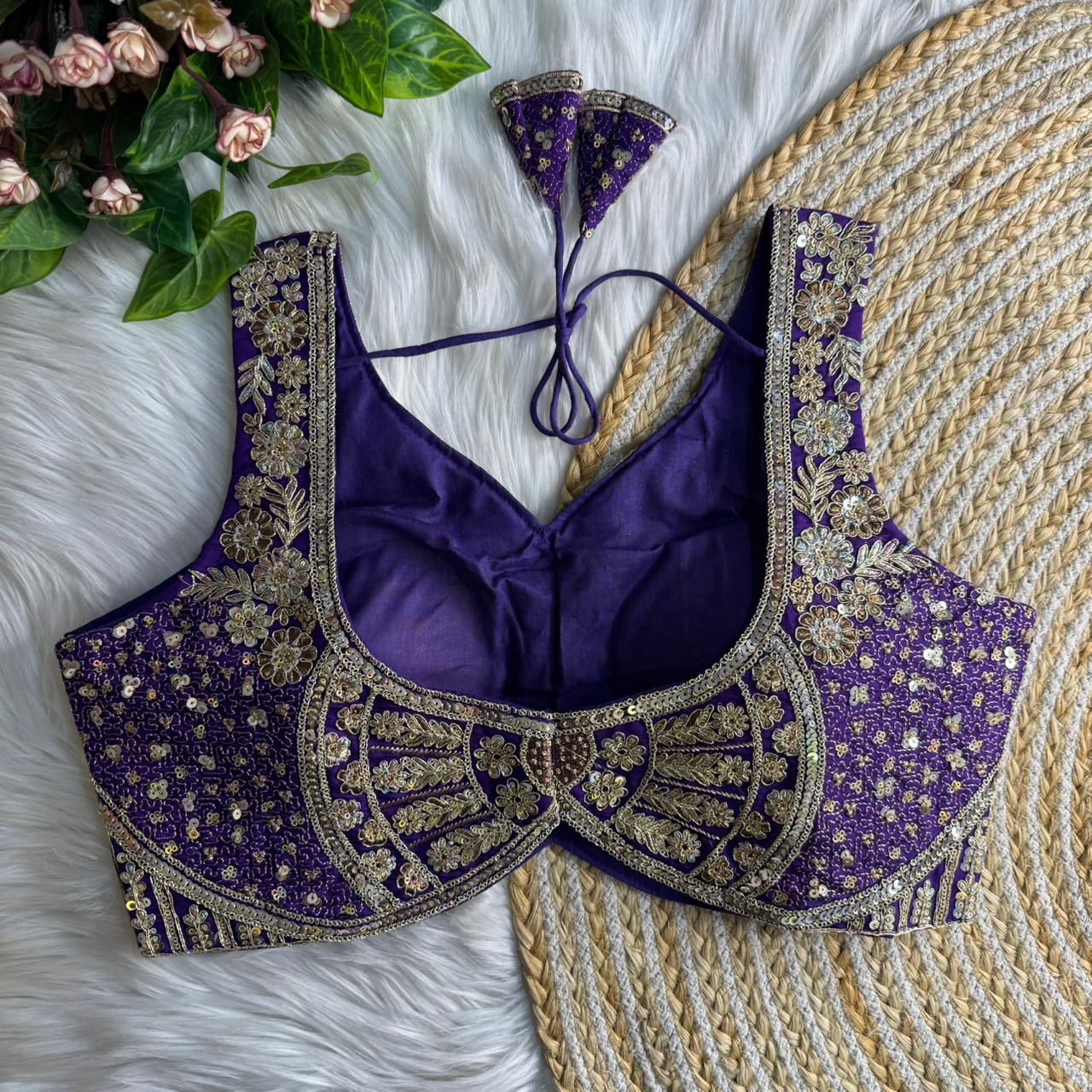 Heavy Soft Roman Silk ready made blouse