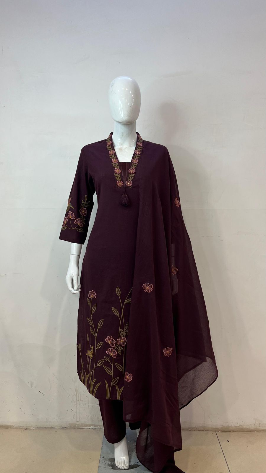 Cotton embroidery salwar suit
