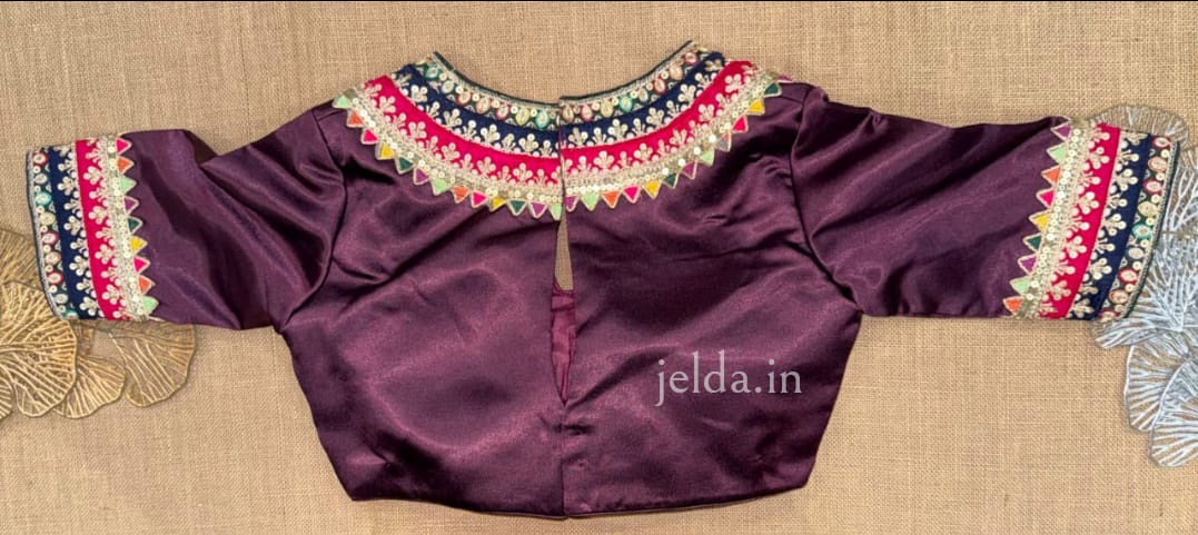 Festive Embroidered Modal Silk Blouse