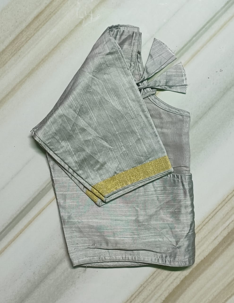 Ghicha silk round neck ready made blouses