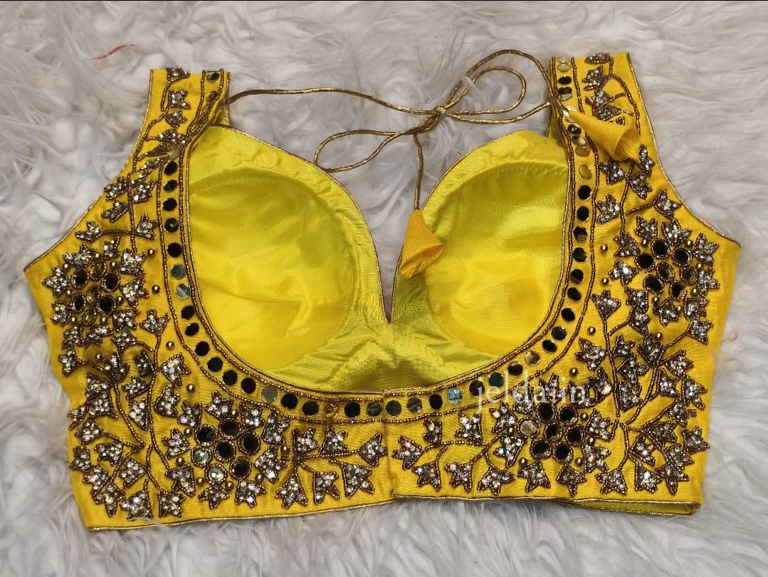 Zarkan real mirror handwork custom made blouse