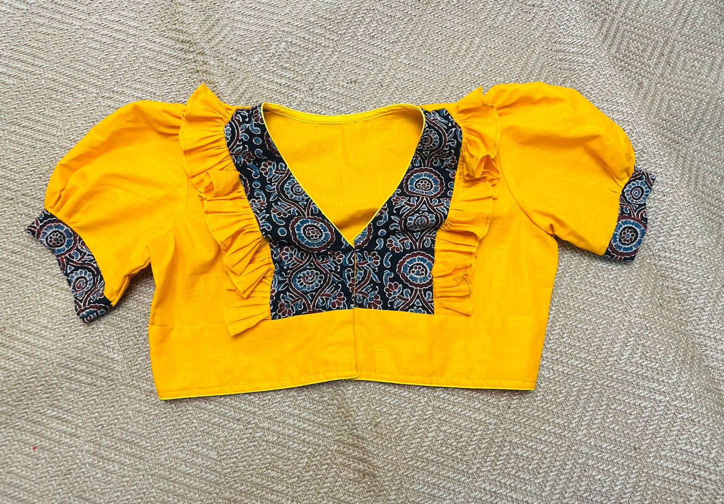 Cotton Printed With Frill - Premium Designer Blouse