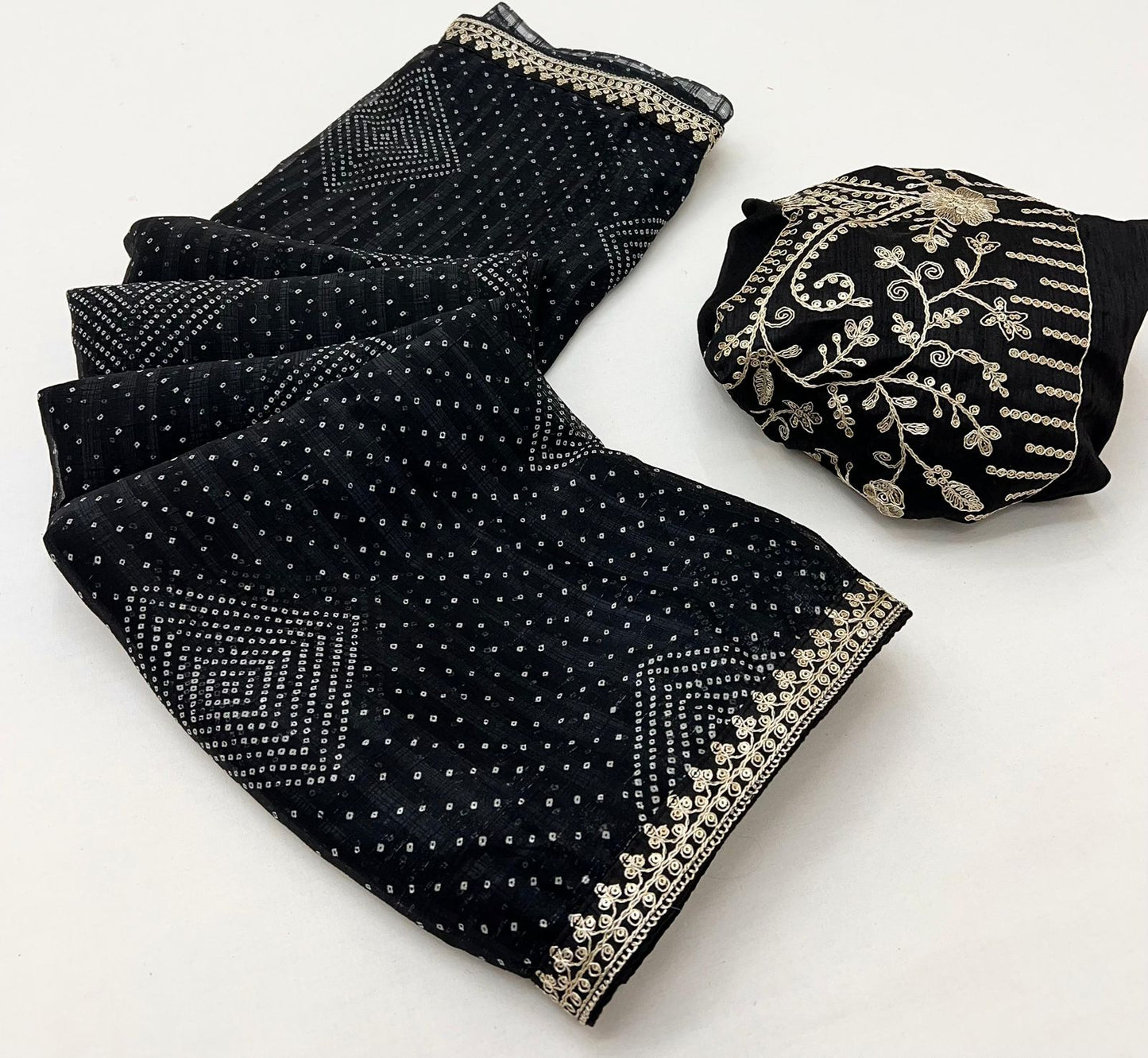 Soft Chiffon Embroidery lace saree