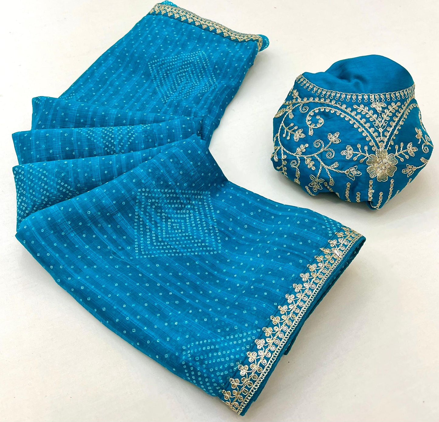 Soft Chiffon Embroidery lace saree