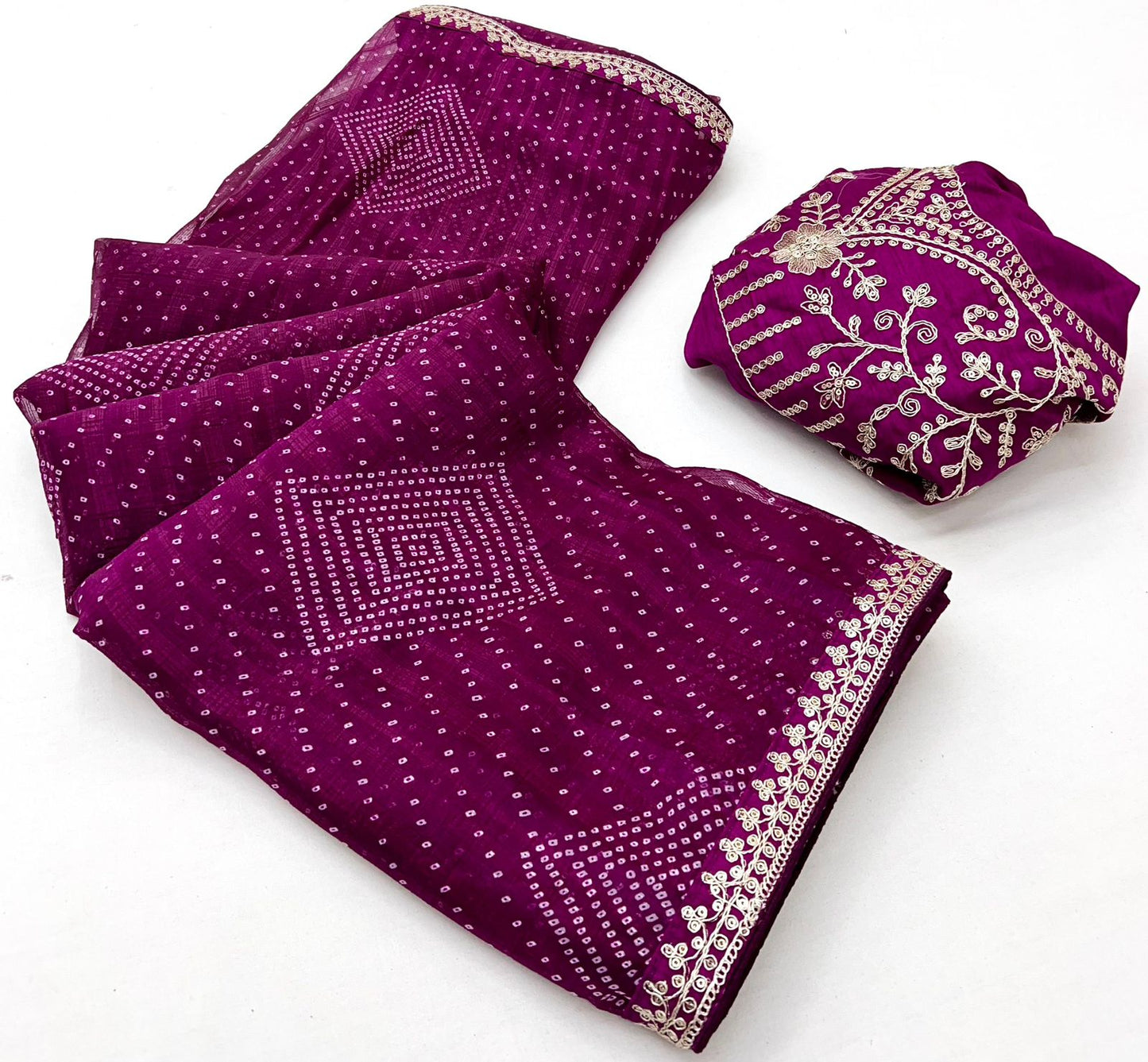 Soft Chiffon Embroidery lace saree