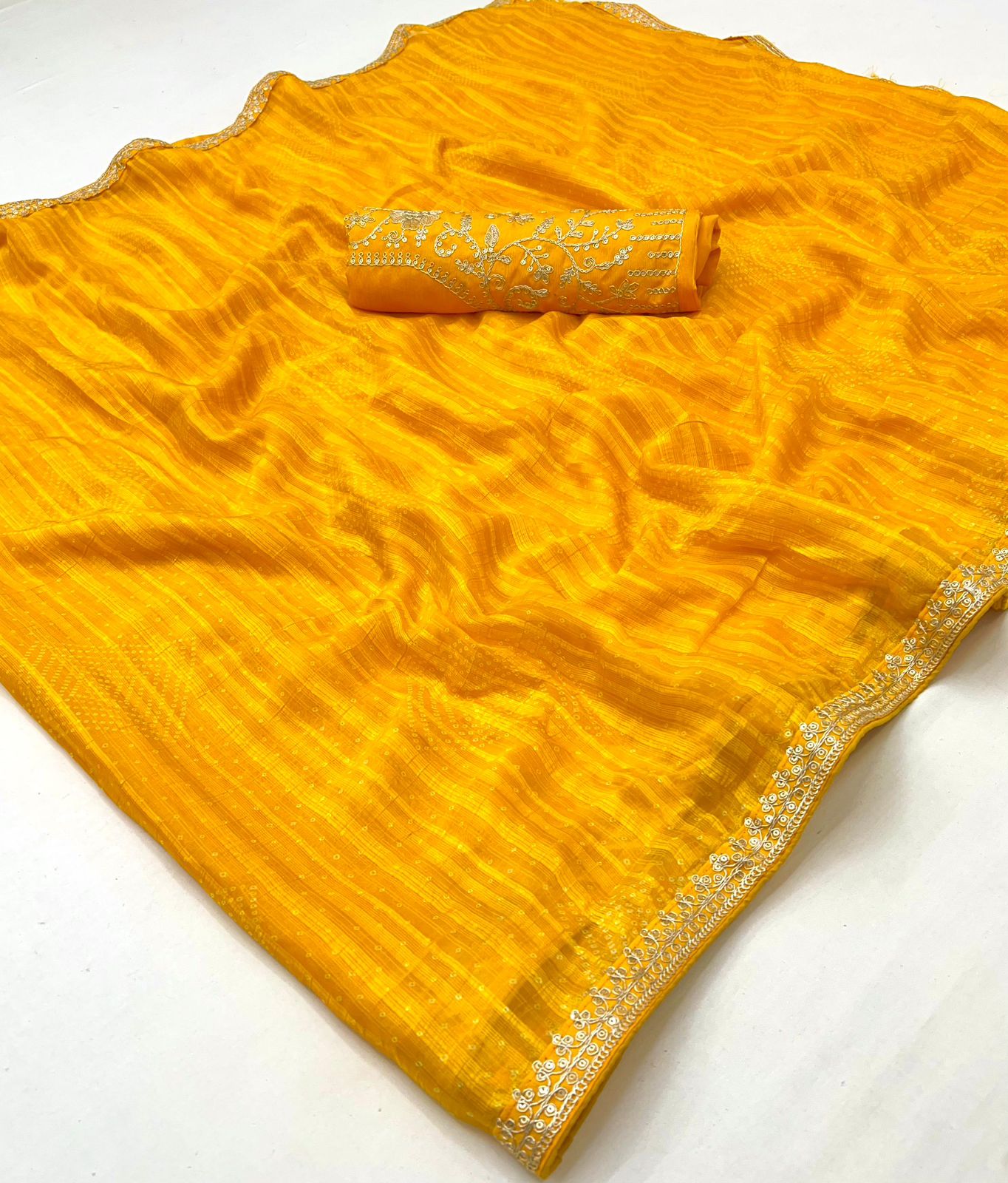 Soft Chiffon Embroidery lace saree