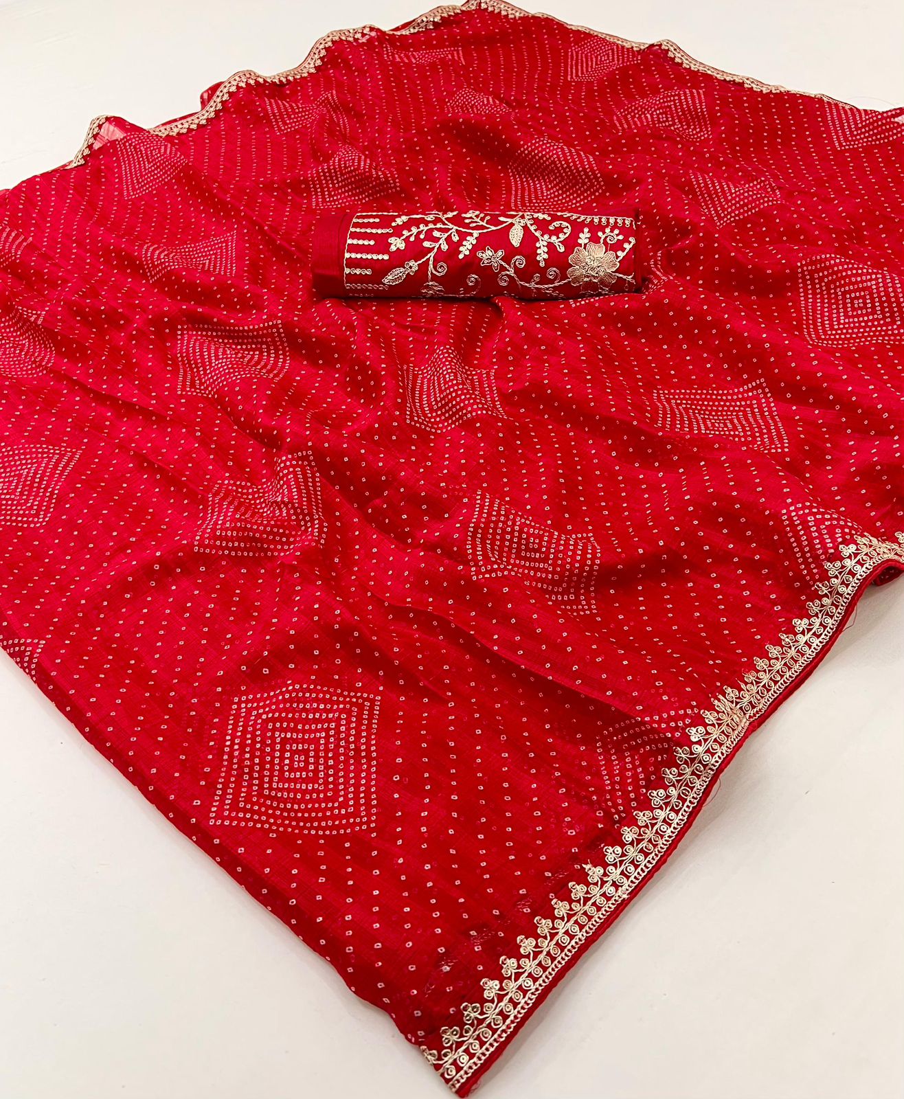 Soft Chiffon Embroidery lace saree