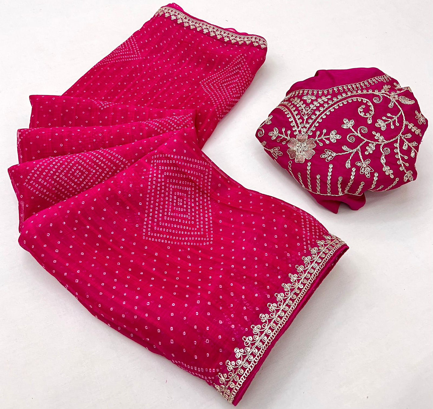 Soft Chiffon Embroidery lace saree