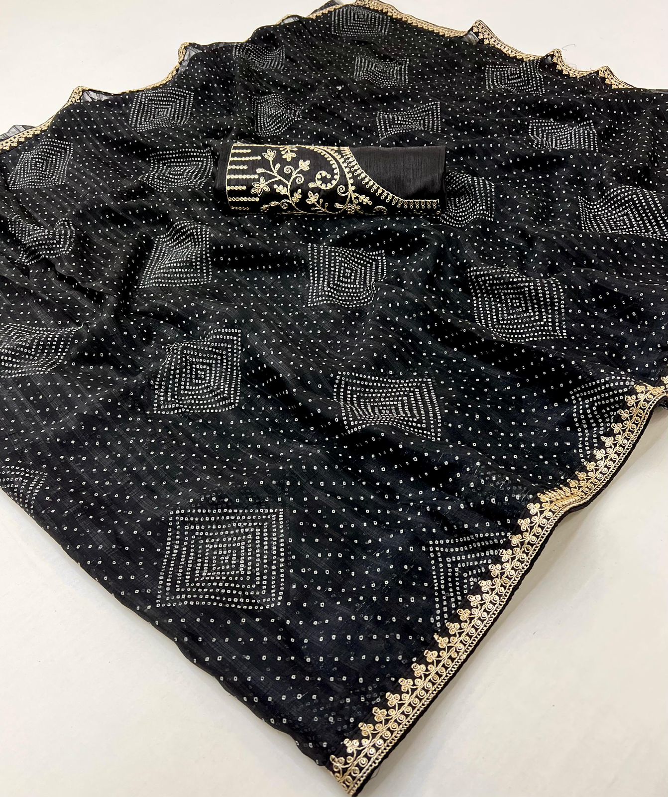 Soft Chiffon Embroidery lace saree