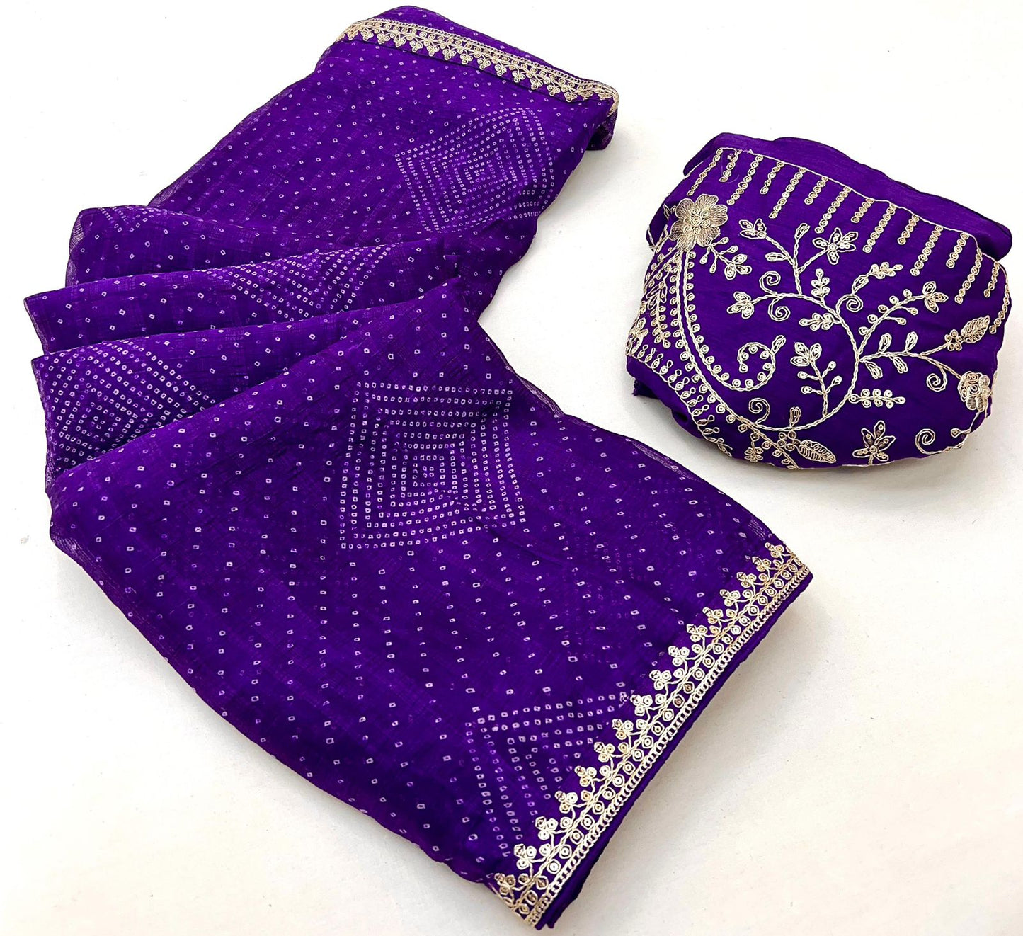 Soft Chiffon Embroidery lace saree