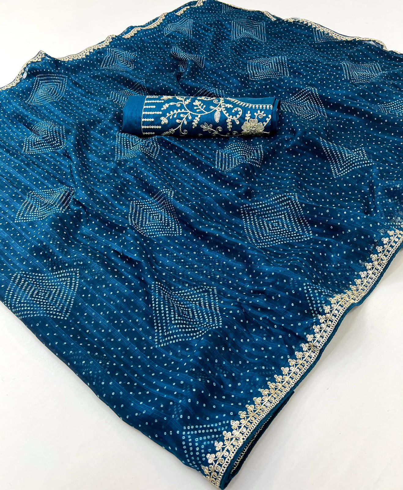 Soft Chiffon Embroidery lace saree