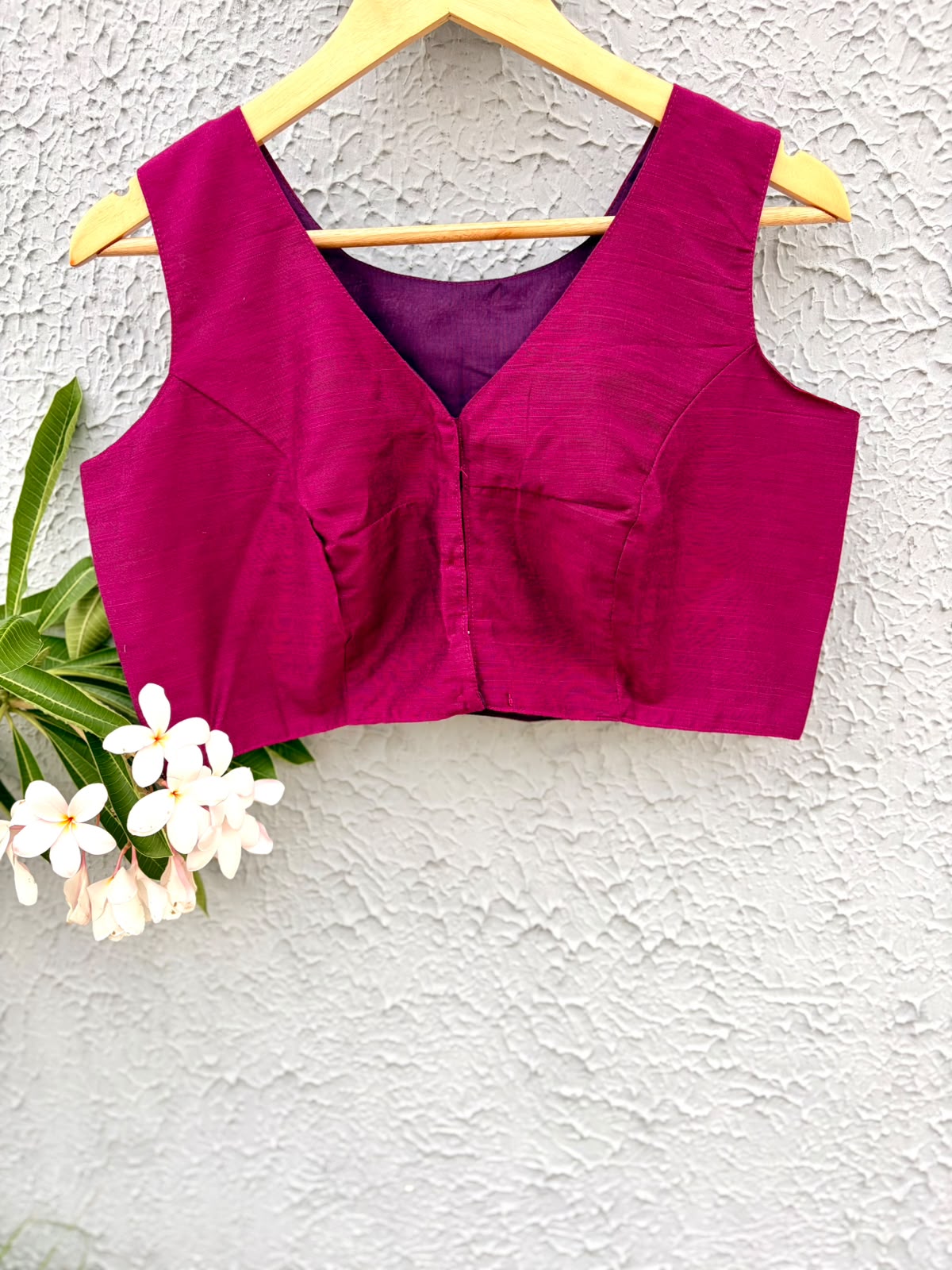 Silk hand work designer blouse