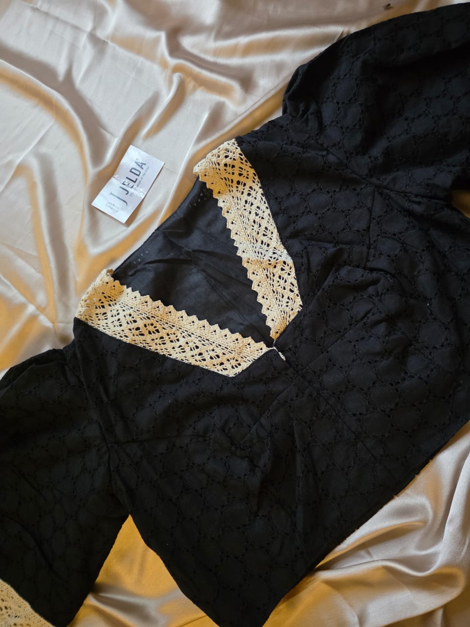 Hakoba cotton with lace work Designer Blouse