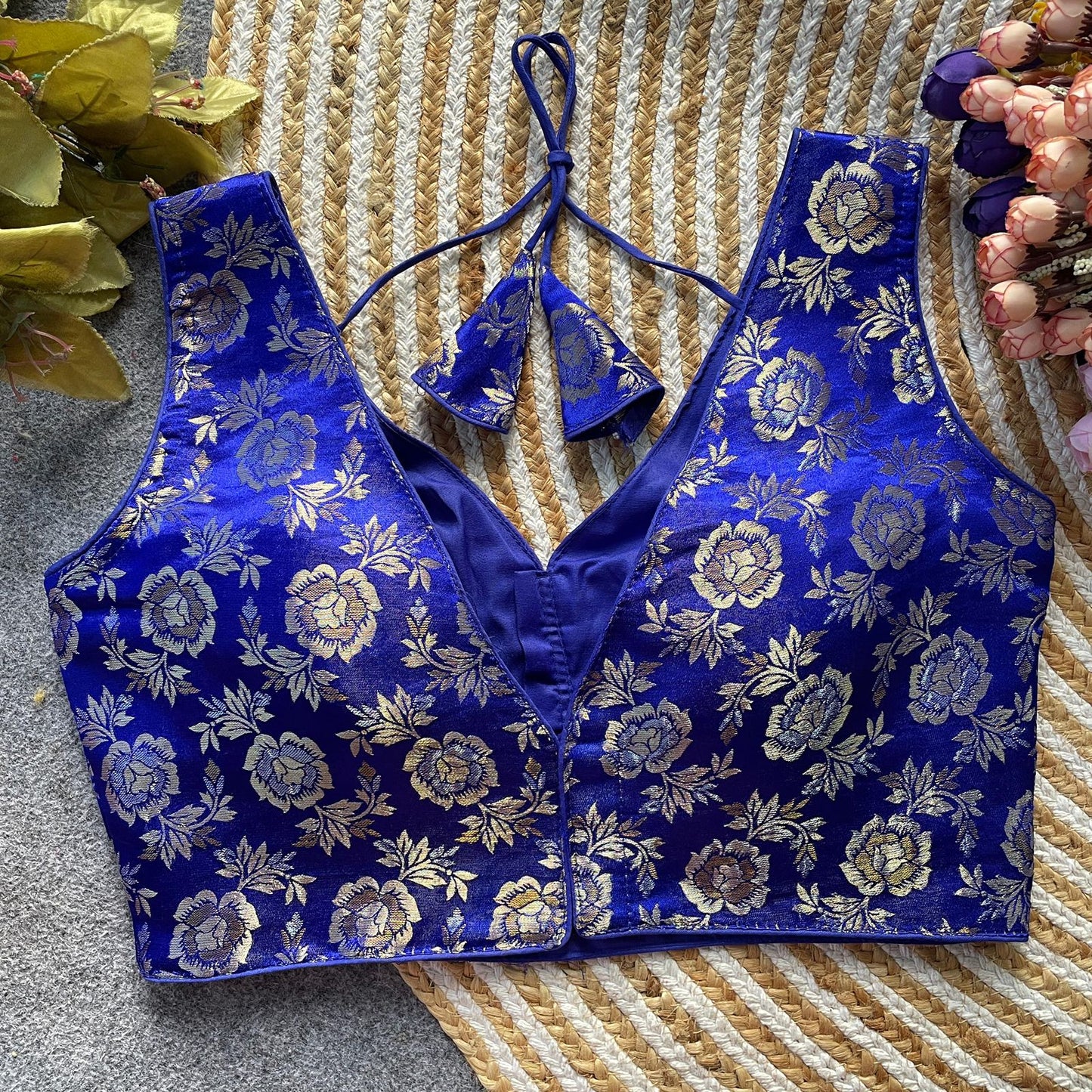 Dola silk sleeveless ready made blouse