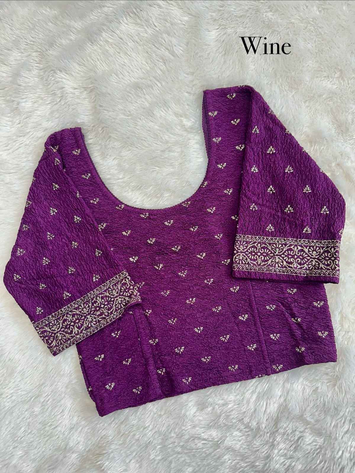 Crush Lycra stretchable ready made blouse
