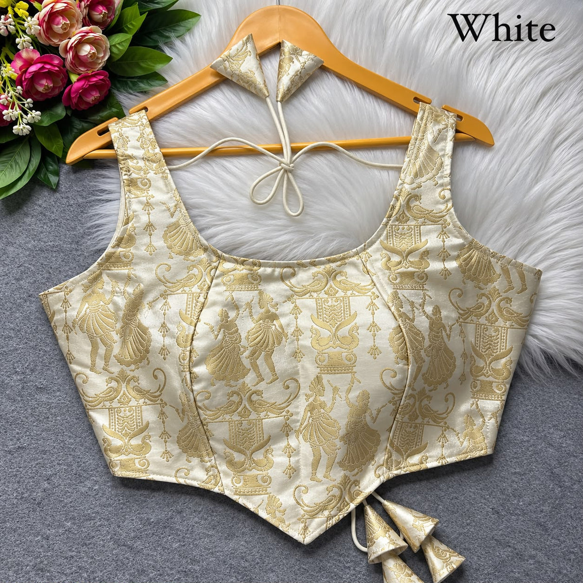 Heavy King Khab Banarasi With Tricot Fuising ready made blouse