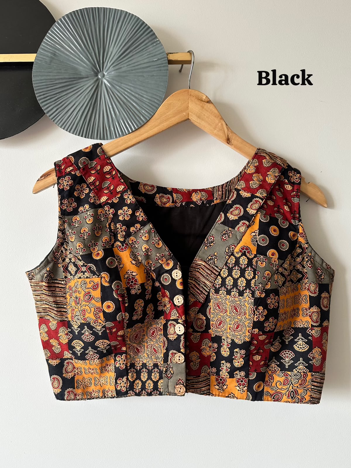 60-60 Cotton Handblock Handicrafts ready made blouse