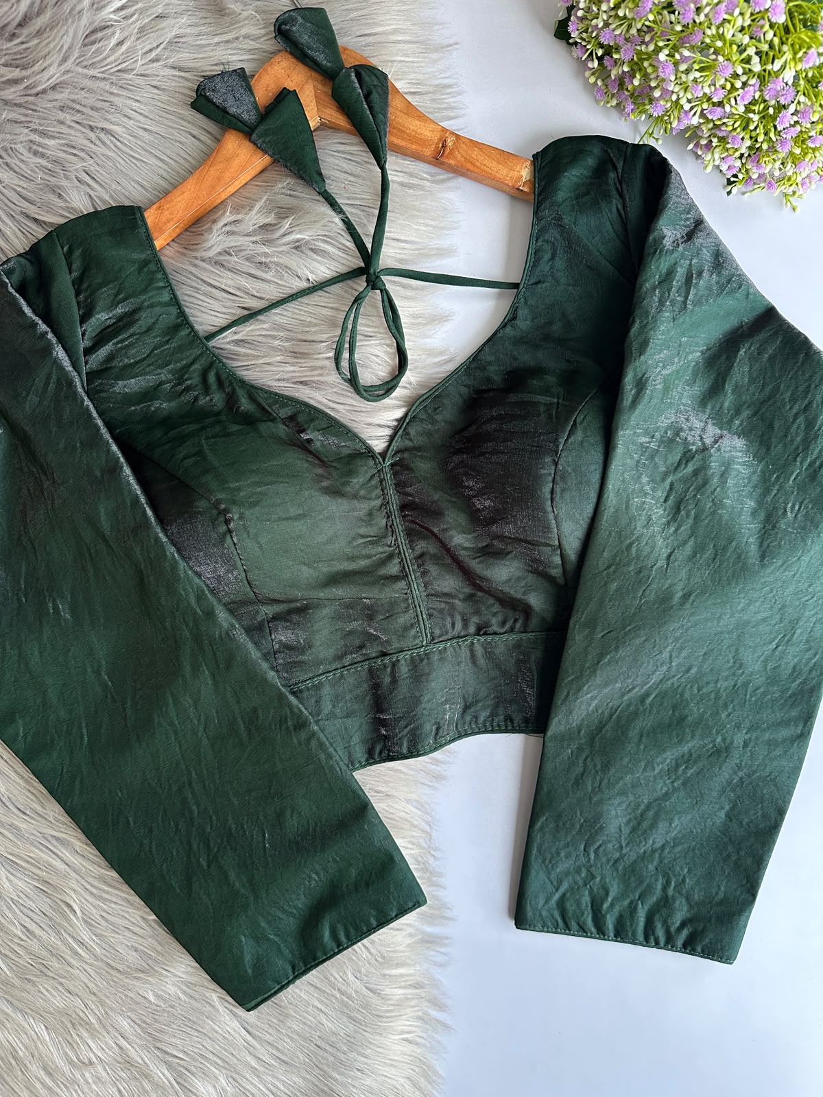 Space silk full sleeve ready made blouse