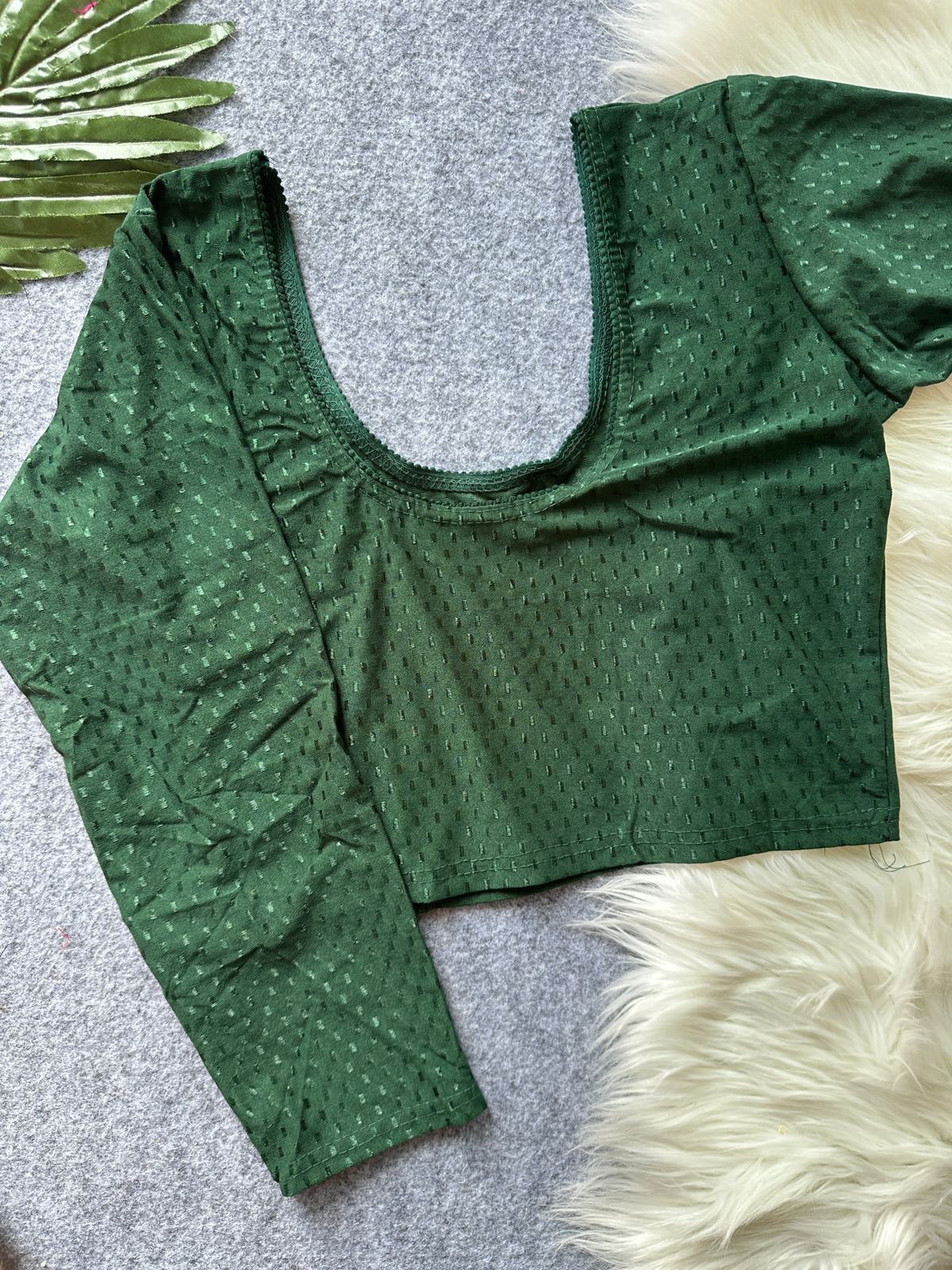 Cotton dobby stretchable ready made blouse