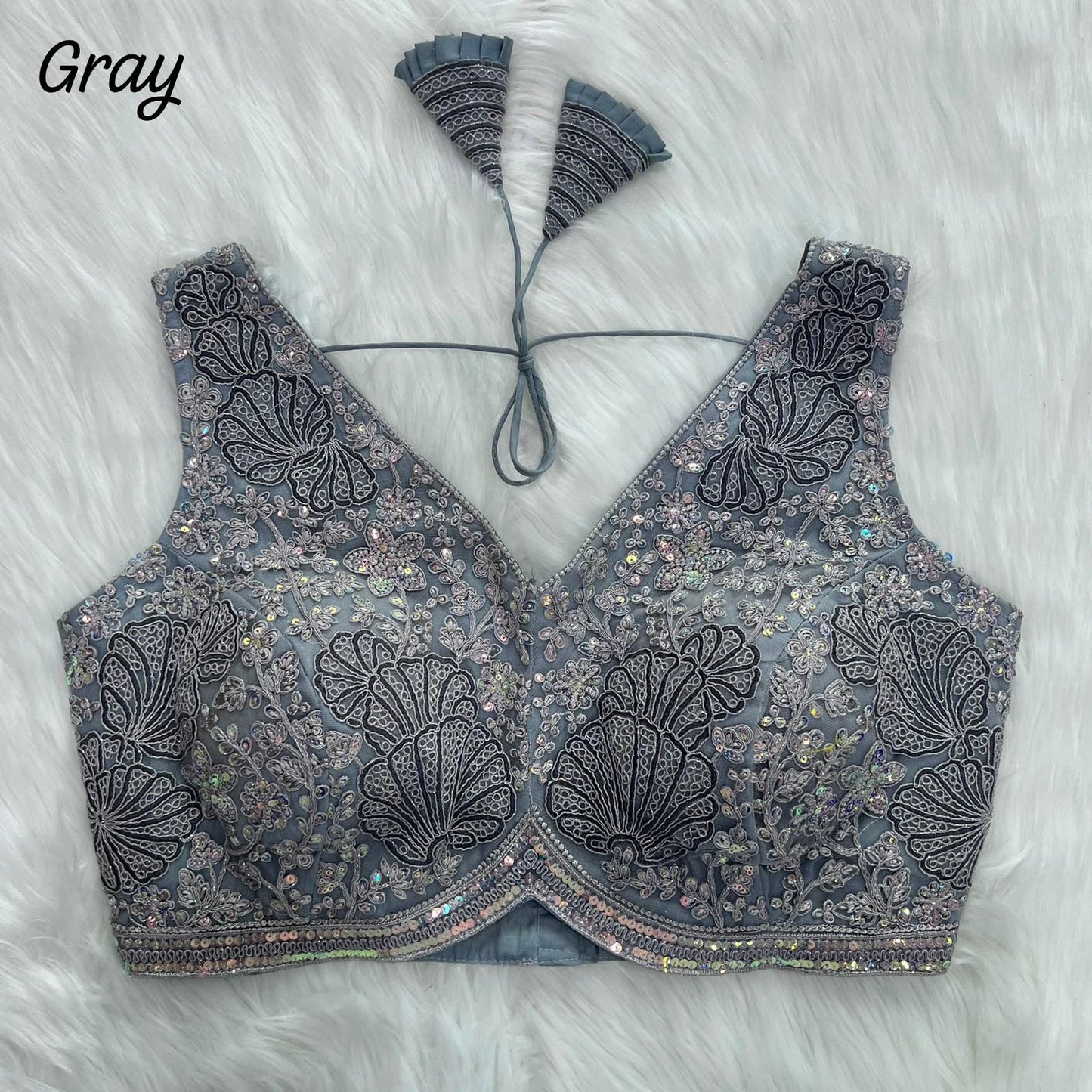 Heavy power net ready made blouse