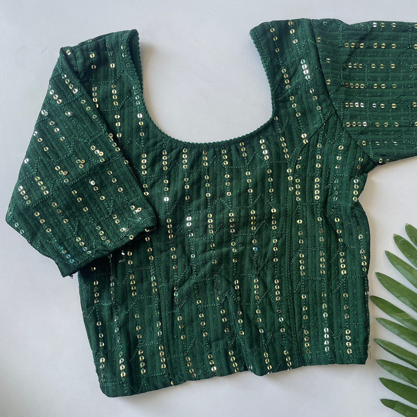 Polyester with embroidery stretchable ready made blouse