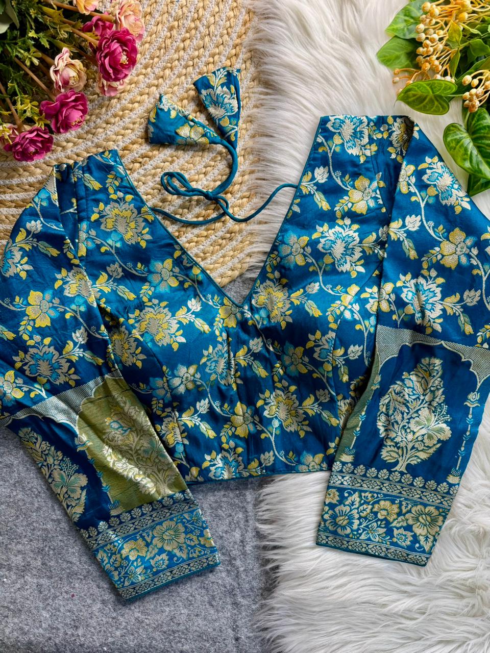 Heavy Pure Soft Dola Silk ready made blouse