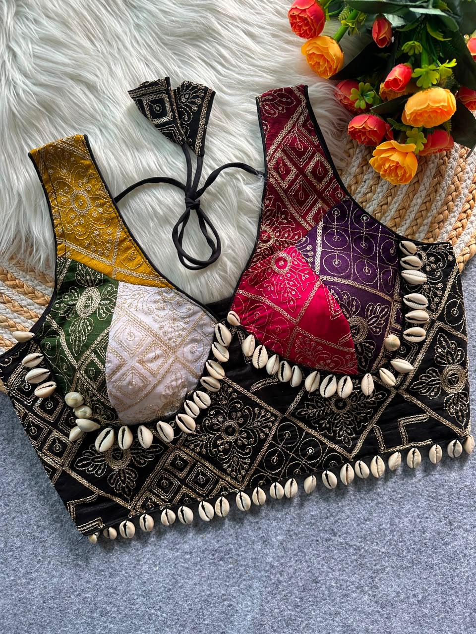 Vichitra Silk ready made blouse