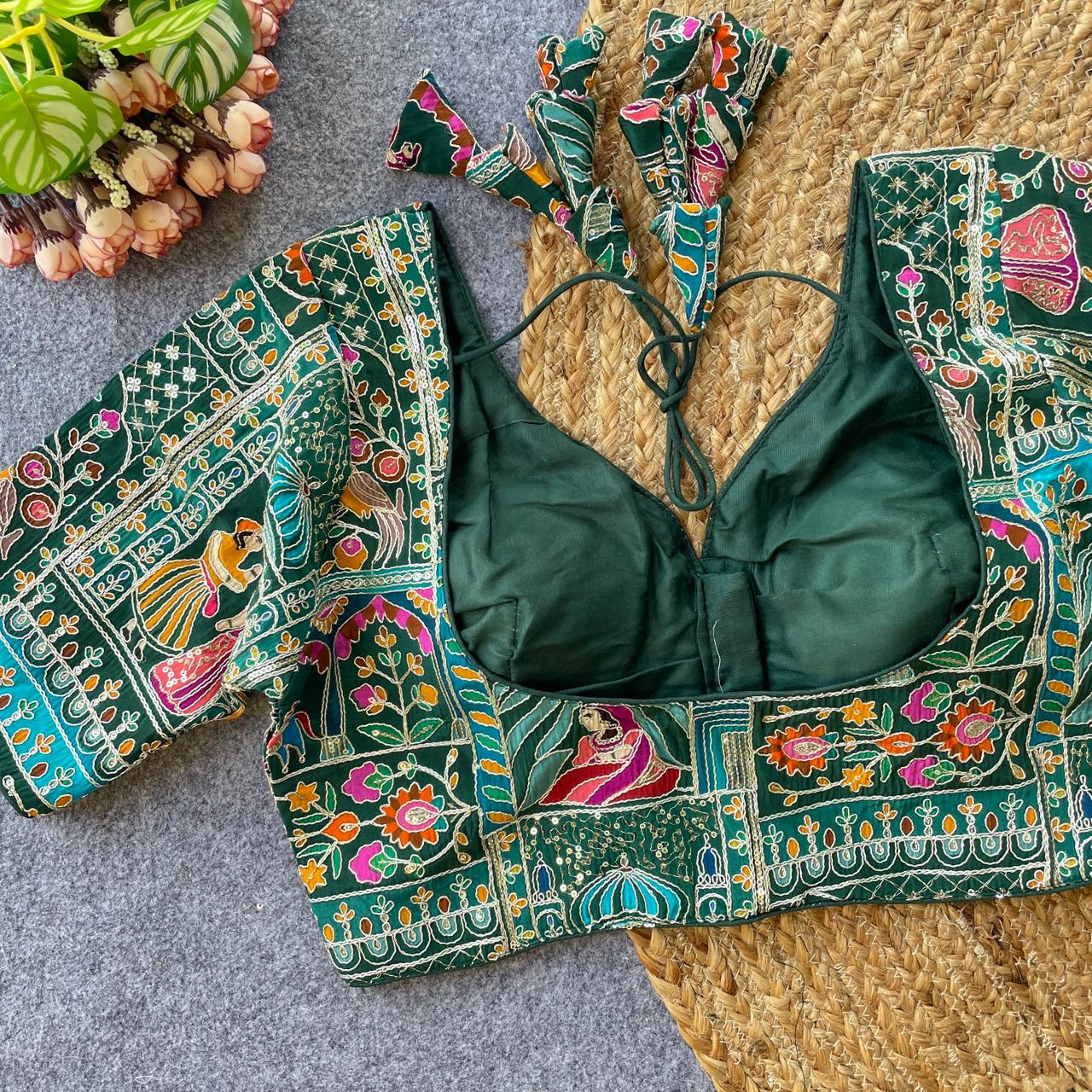 Pure Viscose Natural Creap ready made blouse